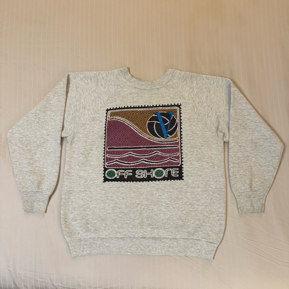 Vintage 1980’s Off Shore Sand Volleyball Men's Crewneck Sweater sz M